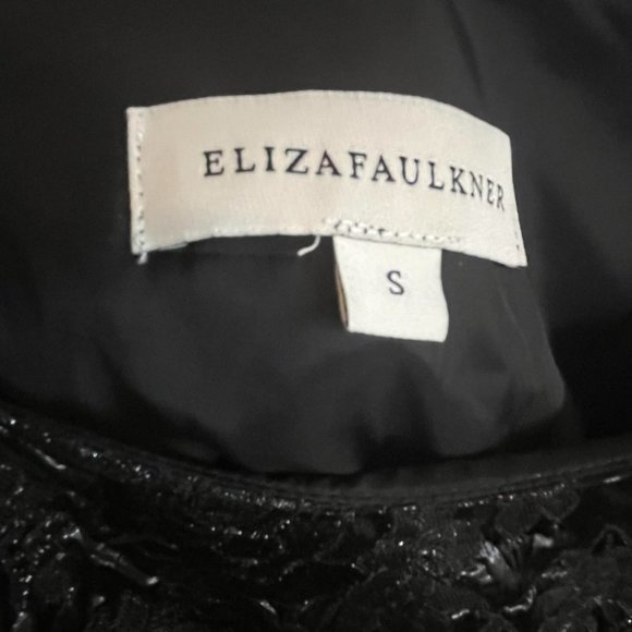 ELIZA FAULKNER CECE DRESS - BLACK JACQUARD Size Small - Picture 8 of 8